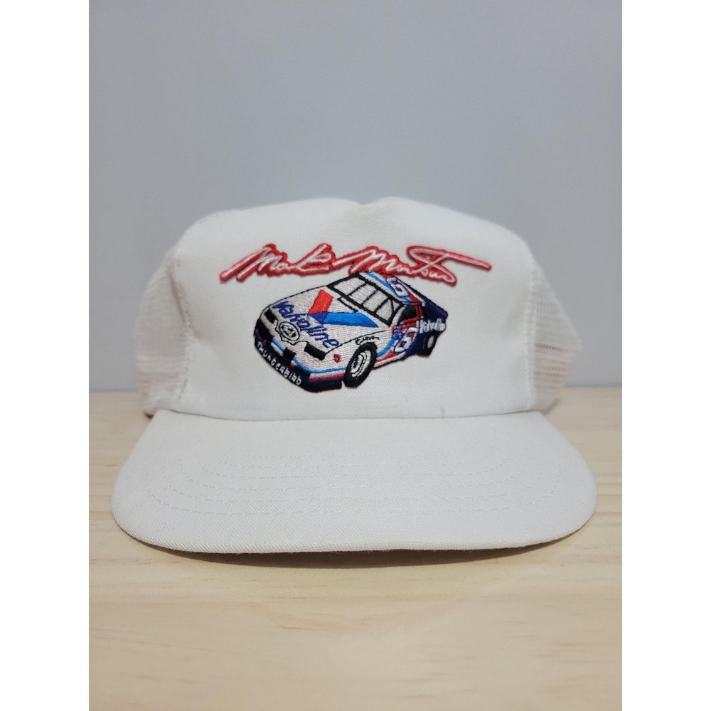 Vtg 90s Mark MARTIN NASCAR VALVOLINE Snapback trucker motorsport car racing